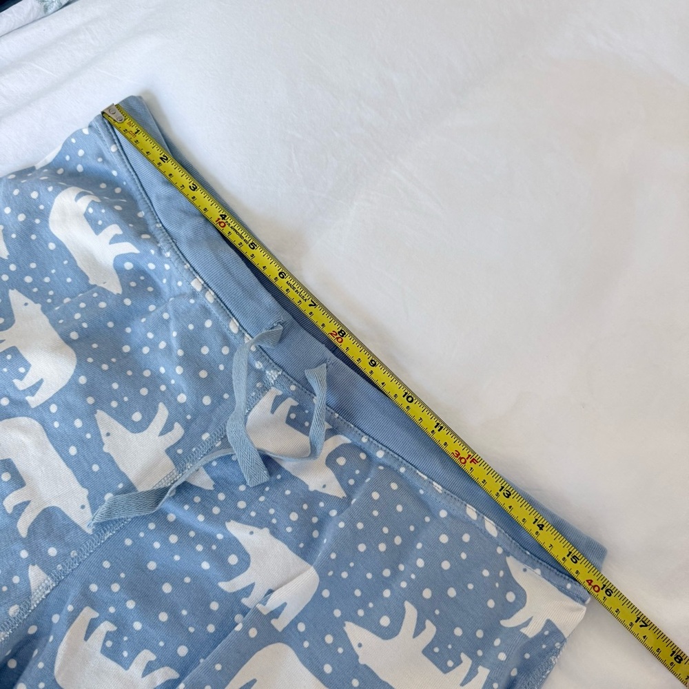 Hanna Andersson Pajama Pants Organic Cotton Blue White Polar Bear Print Size L - Picture 5 of 9